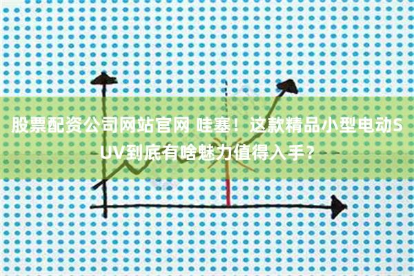 股票配资公司网站官网 哇塞！这款精品小型电动SUV到底有啥魅力值得入手？